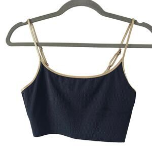 5/$25 Aerie Women's Scoop Metallic Navy Gold Adjustable Bralette Bra Small NWOT